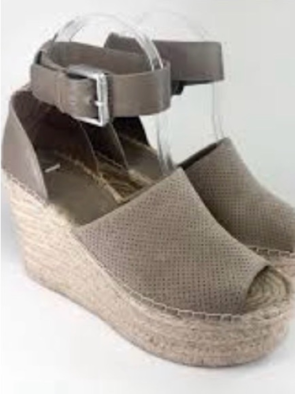 Marc Fisher Taupe Espadrille wedges